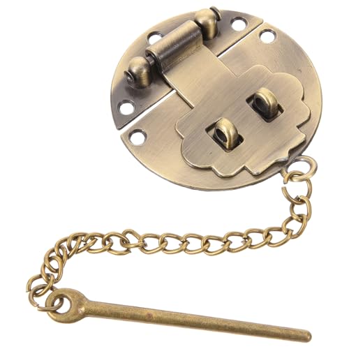 MOBUTOFU Vintage Metal Hasp Lock Decorative Box Hasp Lock Secure Storage Replacement Vintage Style Iron Alloy Buckle for Wooden Box Cabinet