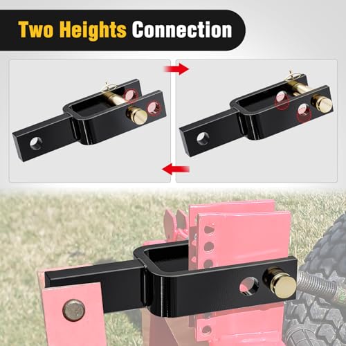 Image of Nilight Versatile Quick Hitch Adapter with Adapter Sleeve Used to Adjust Top Link Bracket Movements Fits for Category 1 3-Point Quick Hitch Tractors