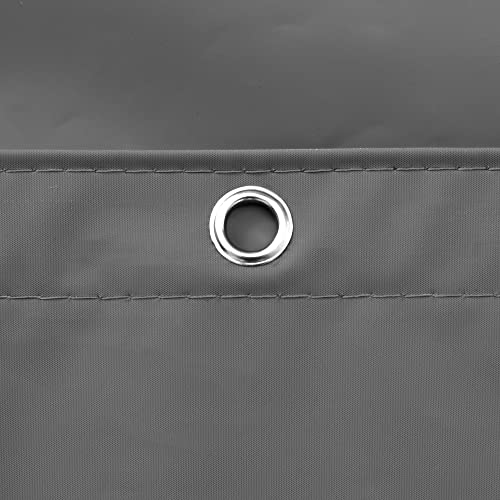 Image of Barossa Design Gray Shower Curtain Liner with 6 Magnets - Heavy Duty Waterproof PEVA Shower Liner for Bathroom, 72 inch x 72 inch Standard Size, Metal Grommets - Dark Gray, 72x72