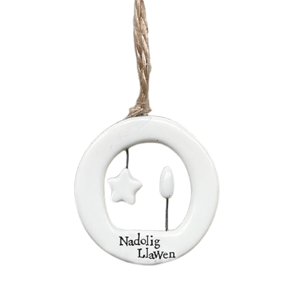 Nadolig Llawen | Little Welsh Ceramic Ornament | Cracker Filler | Little Gift