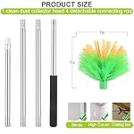 Cobweb Duster with Extension Pole, 59" Stainless Steel Ceiling Fan Duster - Image 7