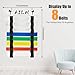 wutfuooo 8 Belts Upgraded Karate Belt Display Rack with Stickers, Taekwondo Belt Display 【No Assembly Required】 Martial Arts Belt Display, Karate Belt Holder for Kids and Adult, Wood