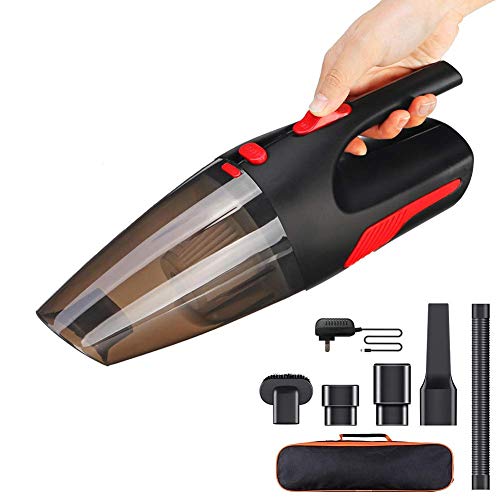 Aspirateur à Main Sans Fil,AUELEK Aspirateur Voiture Rechargeable 5000PA HEPA Cyclonique Puissante 120W Batterie Lithium 2200mAh Nettoyage Humide Sec pour Voiture Ménage Liquide Bureau Canapé Animaux - Image 3