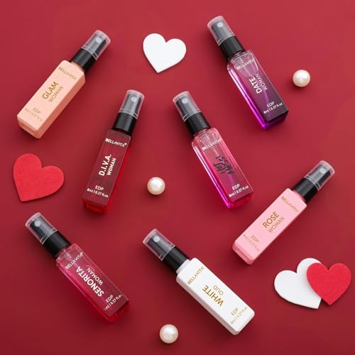 Bella Vita Luxury Discovery Woman | Long Lasting Eau De Parfum 7x8ml Trial Perfume Gift Set for Women | Floral, Fresh and Fruity Premium Fragrance Scent