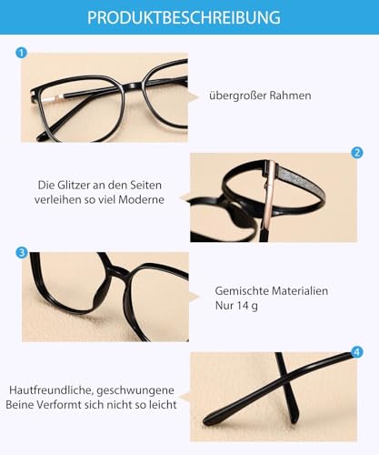 Image of Firmoo Blue Light Glasses for Women /Men, Computer Blue Light Blocking - Lightweight TR90 Square Frames