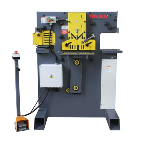 Kaka Industrial 60 Ton multi-function Metal Ironworker M-60 Punch Shear Notcher Brake 220V 3 phase