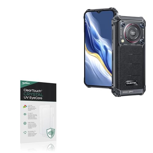 BoxWave Screen Protector Compatible With Oukitel WP36 - ClearTouch Crystal Anti-UV EyeCare (2-Pack), Filters out Harmful Blue Light Reduce Fatigue