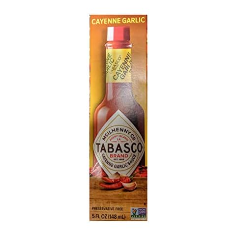 Tabasco Cayenne Garlic Sauce, 5 Fluid Ounces (2 Packs) Cover