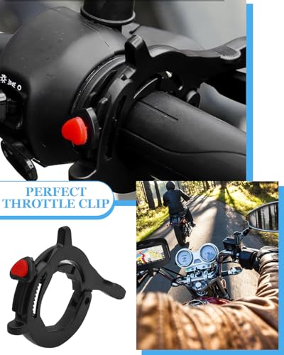 HUVZOR Motorrad Tempomat Gasassistent, Gasgriff Hilfe Bottom, Drosselklappenschloss, Motorrad Tempomat Gasschloss Kit, Einstellbare Steuer Drosselklappen Hilfsschloss für die Meisten Motorräd