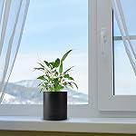 Flower Pots Set of 4, 4/5/6/7 Inch Plant Pot with Drainage Holes, Planters for Indoor Outdoor Gardening Plants, Black