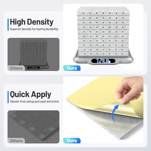 Image of 20 Pack Sound Proof Foam Panels for Walls, Acoustic Panels Self-Adhesive | 12 inch X 12 inch X 0.4 inch Slatted Soundproof Wall Panel, High Density Sound Absorbing Panel for Gaming Recording Studio Decor-Gray