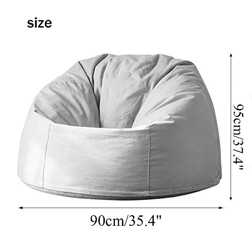 Fbkphss Bean Bag Bazaar, With Filler Indoor Outdoor Bean Bags Cotton Fabrics Storage Chair Sofa Slipcover Recliner Lazy Lounger For Adults And Kids 90 * 95Cm,Yellow,Epp #TOP1