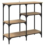 vidaXL Tavolo consolle Rovere Artigianale 80 x 29 x 75 cm, Tavolo Consolle Industriale Moderno, Design Rettangolare Stretto, Soluzione di Archiviazione Funzionale per Mobili d'Entrata o di Corridoio
