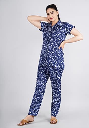 Image of Women's Rayon Printed Night Suit Set