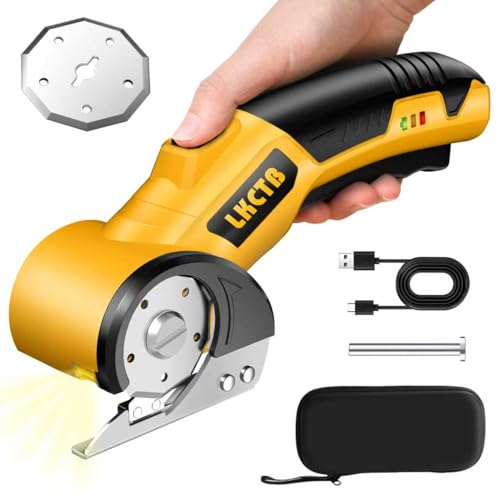 LKCTB Electric Scissors, Cardboard Cutter, With LED Light,...