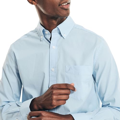 Nautica Men's Wrinkle Resistant Long Sleeve Button Front Shirt (XL, NoonBlue) by Nautica - Used condition - Image 3