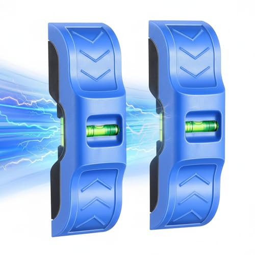 2 Pcs Magnetic Stud Finder with Level, Battery Free Stud Finder Wall Scanner for Drywall and Wood, Accurate Magnetic Studfinder Detection Tool with Powerful Magnets for TV Mounting, Shelves & Framing