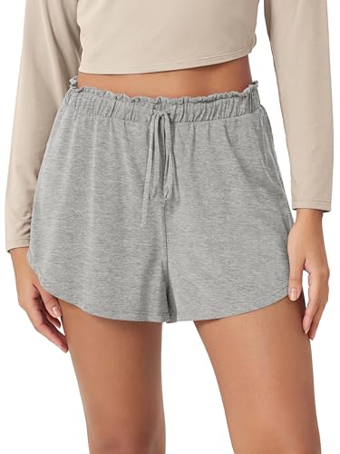 Image of ODODOS Modal Soft Lounge Shorts for Women Drawstring High Waist Casual Sleepwear Lightweight Cozy Pajama Bottom