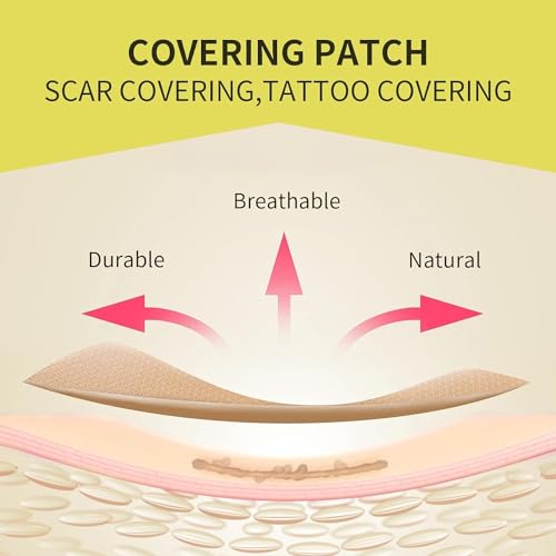 image for Bzjslt Tattoo Cover Up Patch, Tattoo Cover Up Tape, Ultra Thin Patch f
