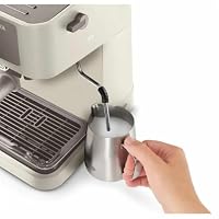 De'Longhi Stilosa EC235.CR Espresso Siebträgermaschine, 15 Bar Pumpendruck, 1100 W, 1 Liter Wassertank, E.S.E. Pads geeignet, Cremefarben – Ansicht 3