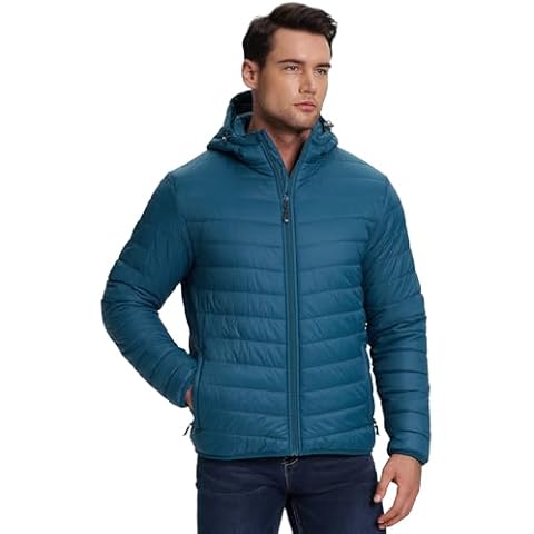 33,000ft Men's Lightweight Waterproof Puffer Jacket Cover