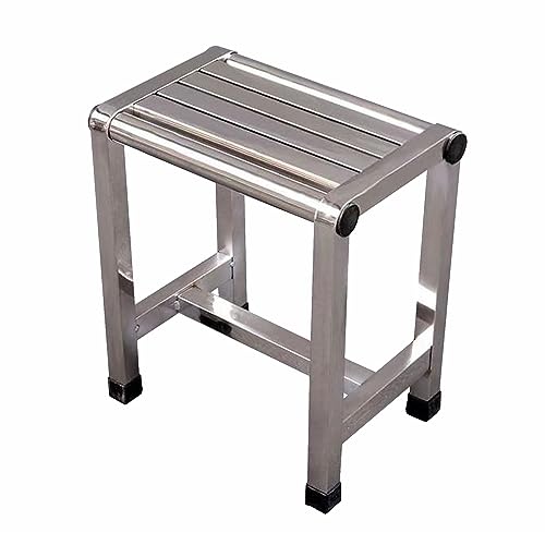 Taburete de ducha antideslizante para ancianos y discapacitados, silla de baño de acero inoxidable para personas mayores, mujeres embarazadas, seguro, cómodo, cómodo asiento antideslizante