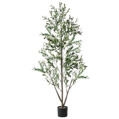 Olive Trees Artificial Indoor, 5FT Tall Faux Olive Tree...