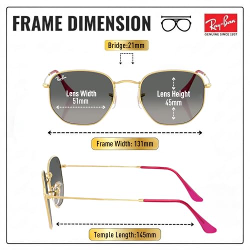Image of Ray-Ban RB3548N HEXAGONAL FLAT LENSES Sunglasses w /Official Eyewear Kit