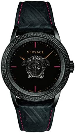 Versace Men's Watch Quartz Leatherstrap VERD00218, Black, Unitalla, strip
