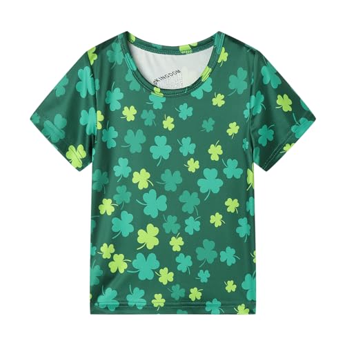 Image of LittleSpring Kids Short Sleeve Tshirt Crewneck Print Summer Tops