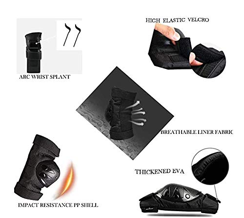 image for DOMEANYWAY Knee Pads for Kids/Youth, Protective Gear Set with Elbow Pa