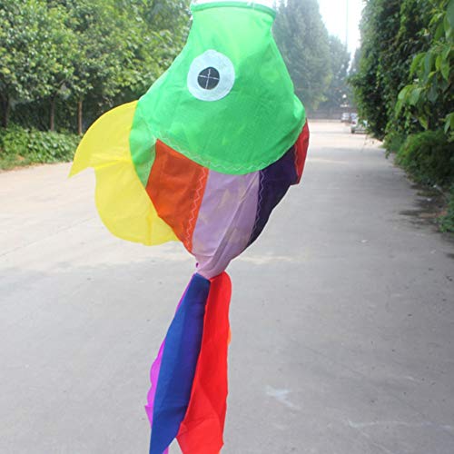 Shuohu Cute Carp Fish Kite for Kids Adults,Windsock Direction Flag Outdoor Flying Game Accessory - Random Color