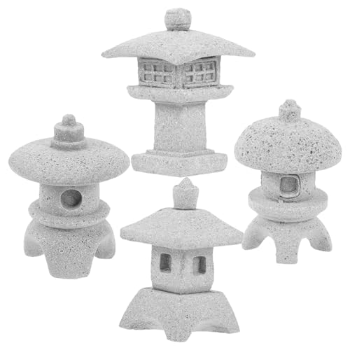 Lanterne japonaise en pierre pour sublimer votre aquarium et micro paysage de jardin zen
