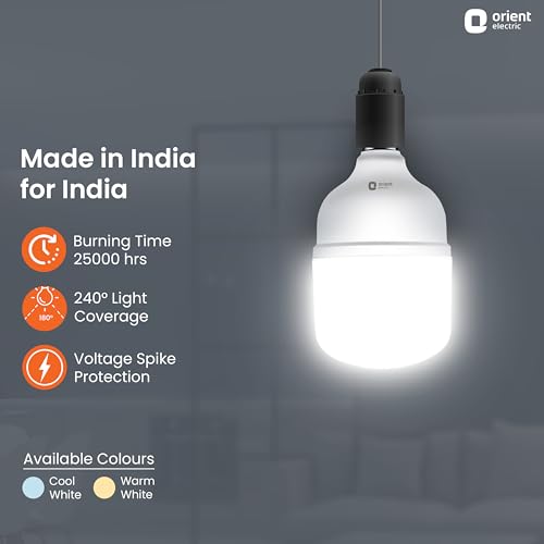 Image of Orient Electric Eternal Shine LED Bulb | 70 Watts | 12 Months Warranty | Cool White, Pack of 1 | 25000 Hours + 180 degree coverage