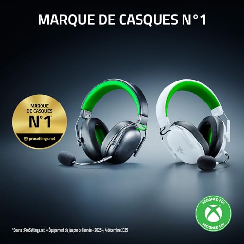 Casque Gaming Razer BlackShark V3 X – Sans Fil, Ultra-léger 270g, Son Surround 7.1 - vue 7
