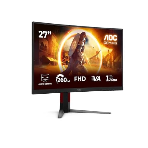 AOC C27G4Z2 27 Zoll Curved, FHD Gaming Monitor, 260Hz, Fast VA Panel, 1ms GtG, HDR10, FreeSync Premium, Höhenverstellung,(1920x1080 HDMI 2X 2.0 DP 1x 1.4) Schwarz