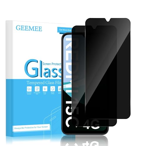 GEEMEE para xiaomi Redmi 15C 4G/5G/Poco C85 Protector de Pantalla de Privacidad, 2 Piezas Anti-espía Alta Sensibilidad, Sin Burbujas Cristal Templado Screen Protector