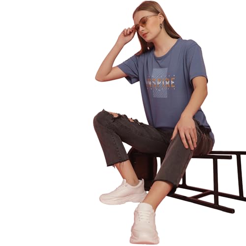 Image of Mack Jonney Printed Round Neck Cotton Regular Fit Half Sleeves Tshirt for Women(Pack of 3)-MACK631327