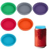 6PCS Deckel für Dosen Getränke Cola Dosen Verschluss Weiches Silikon Silikon Flaschendeckel für Getränkedosen, Dosendeckel, Dass Staub und Sand in Ihre Dosen Gelangen