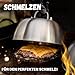 SMASHERS Burgerglocke 2er Set – Schmelzglocken aus Edelstahl für Smash Burger & BBQ | Grillzubehör für Gasgrill, Plancha & Grillplatte | Rostfreie Grillglocke/Burgerhaube