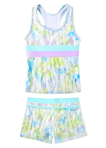 Image of JerrisApparel Little Girls' Summer Two Piece Boyshort Tankini Kids Swimsuit