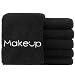 HOMEXCEL Makeup Remover Cloth 6 Pack,Premium Washable Soft 13x13 Inch Facial Cleansing Makeup Towels,Quick Dry Microfiber Face Towels Washcloths for All Skin Types,Black