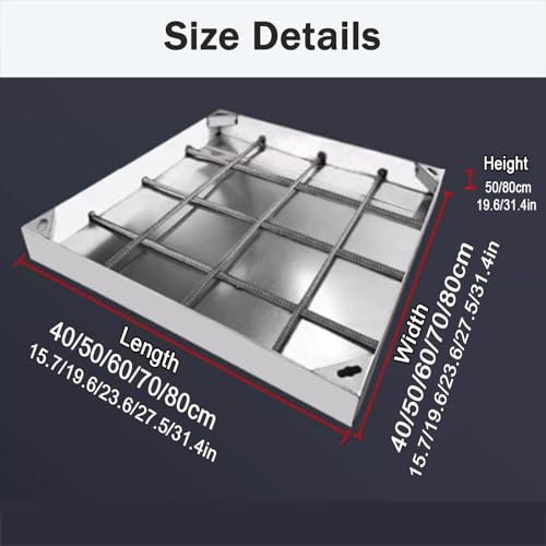 Couvercles de regard en acier inoxydable avec structure stable de 5cm - 3