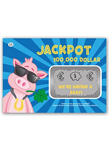 Image of Joli Coon Pregnancy announcement lottery scratch off cards - We're having a baby - Baby announcement with with lottery tickets