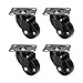 XHTLLO 4Pcs Caster Wheels, 2in Bearing Caster Wheels, Push Pull Labor Saving Heavy Duty Casters, Double Bearings Trolley Caster, for Airports Hotels
