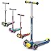 GOMO Monopattino 3 Ruotes Scooter per Bambino e Bambina 3 a 12 Anni Bambini Primo Monopattino (Blu/Giallo)