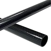 Carbon Fiber Tube - Grey-Black - 20mm X 18mm X 1000mm - Hollow Carbon Fiber rods - Glossy Carbon Tubes - Pure Carbon Fibre Tubes - Lightweight High Strength Carbon Fiber Shaft -3K Wrap 4