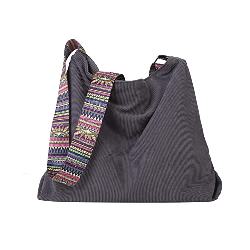 Image of JARKJARD Women Corduroy Tote Bag Large Shoulder Hobo Bag for Women Boho Casual Handbag Purse