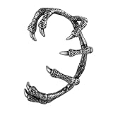 HZMAN Stainless Steel Vintage Punk Gothic Dragon Claw Earrings for Men Women Cuff Earring Wrap Clip on Earring Party Jewelry Gift