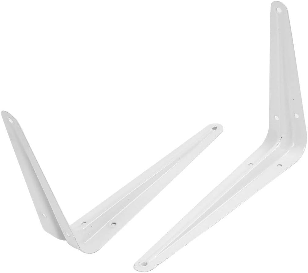 New Lon0167 6" x Featured 5" White L reliable efficacy Shaped Book Goods Holder Shelf Bracket Support 2 Pcs(id:4b5 e9 a3 eb3)